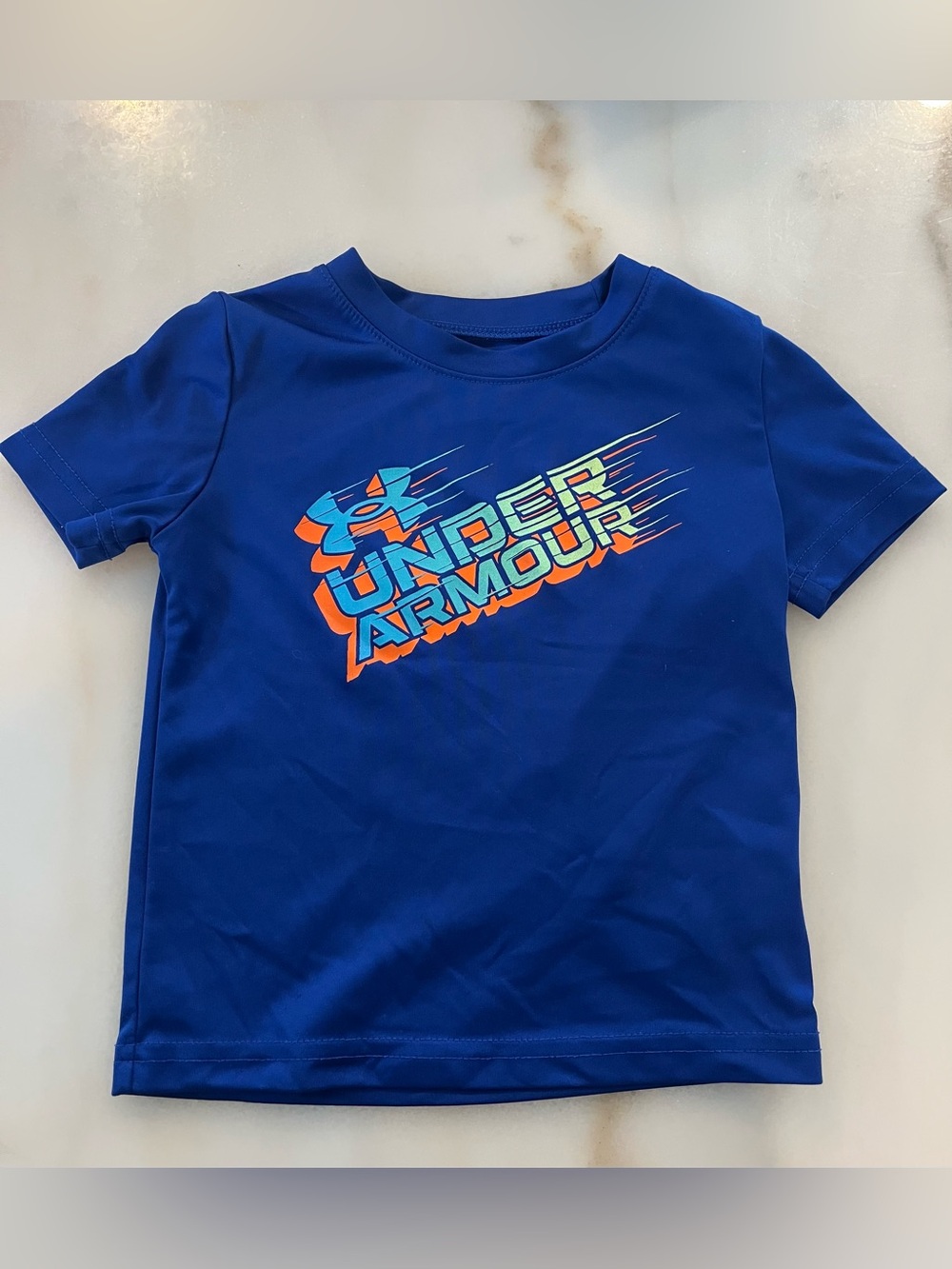 Under Armour Royal Blue Tee with Neon Logo